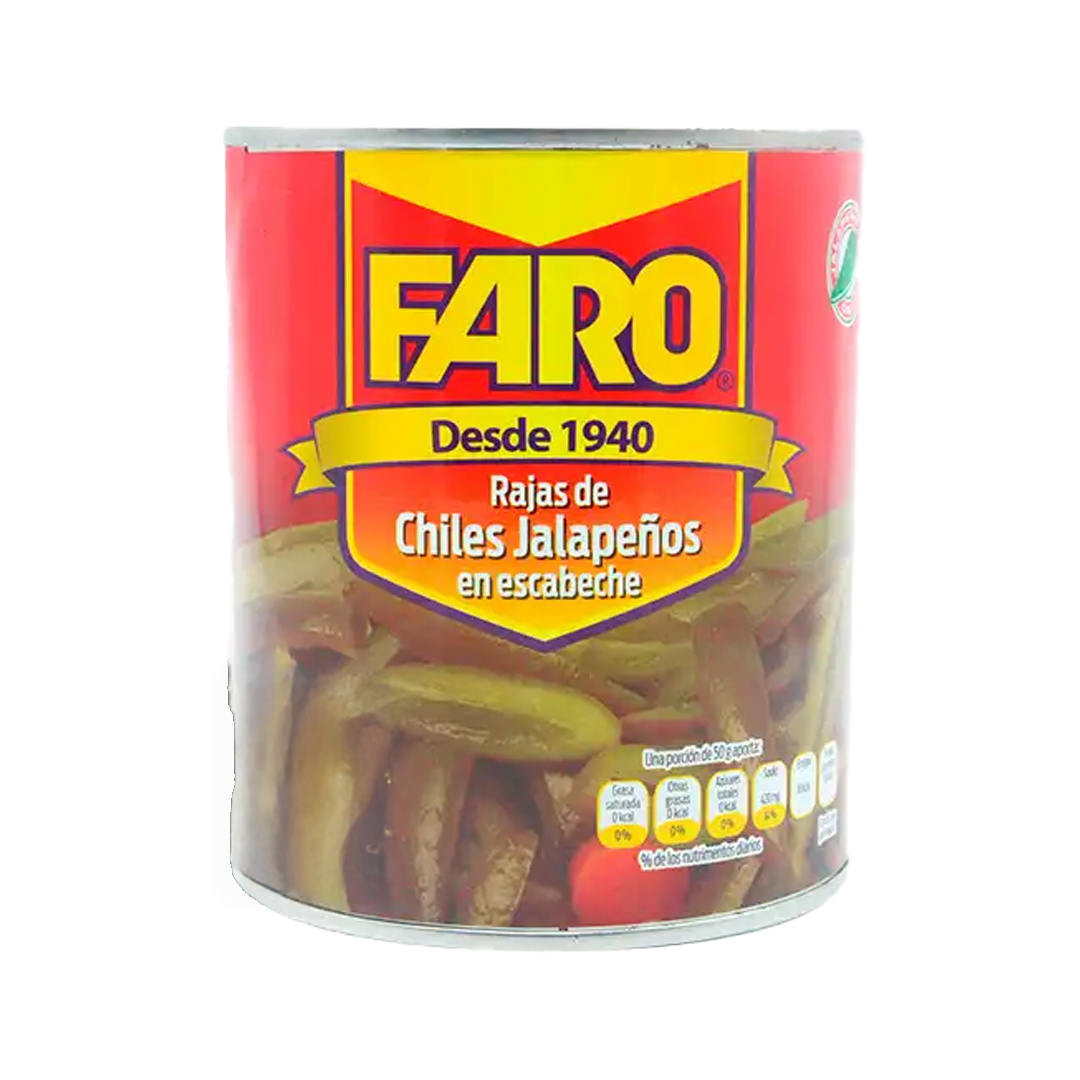 Jalapeños en Rajas El Faro 215g